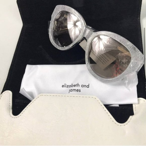 Elizabeth & James Women's Ice Crystal Round Retro Sunglasses 55mm New - Picture 5 of 8